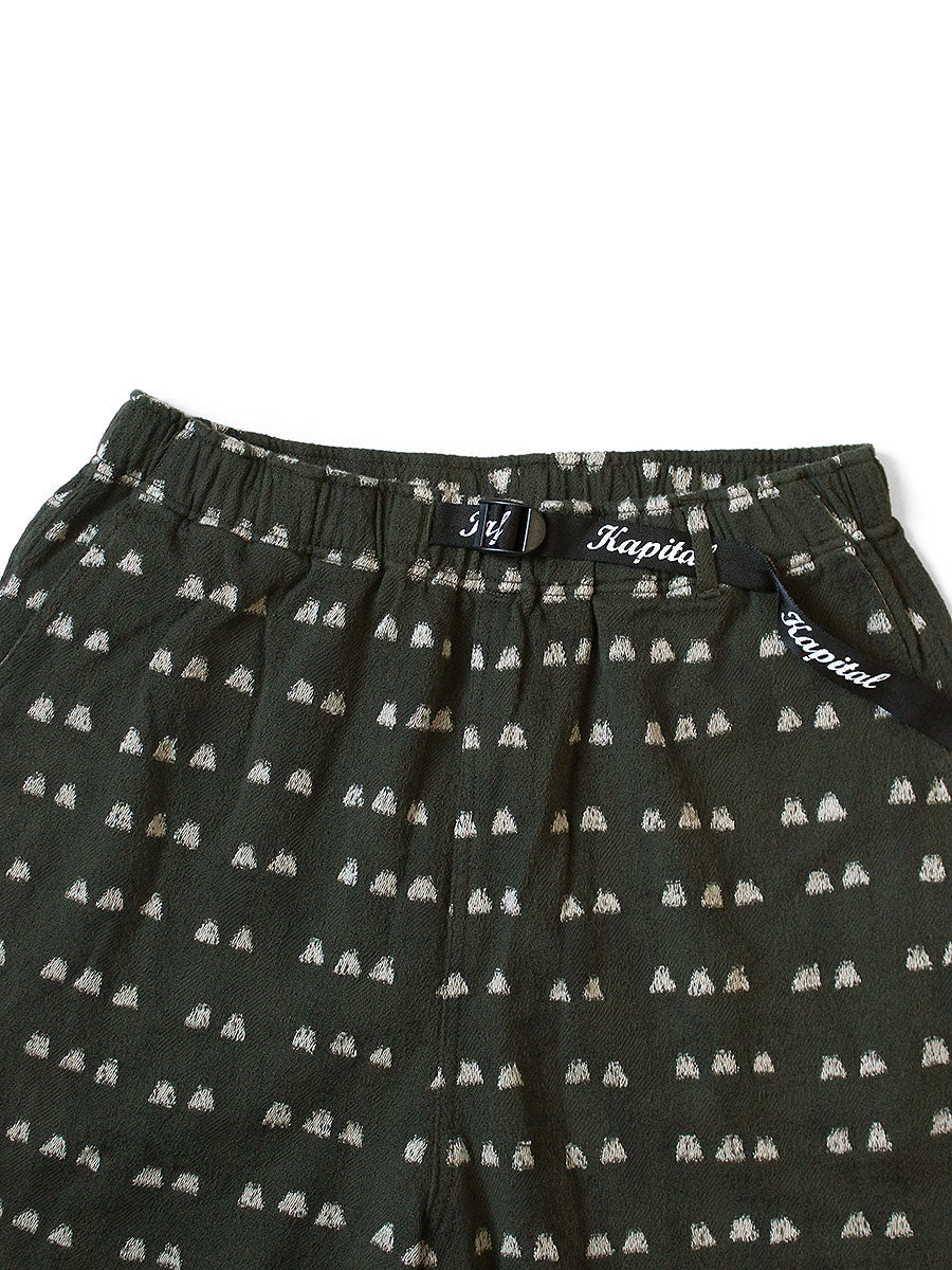 Cotton Iris Pattern Easy Short Pants