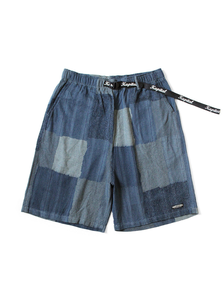 Cotton TUGIHAGI Pattern Easy Short Pants - Navy