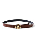 Leather DD buckle belt - Brown