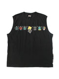 20/-Cotton Sleeveless BIG-T(PECKISH & Cacina pt) - Black
