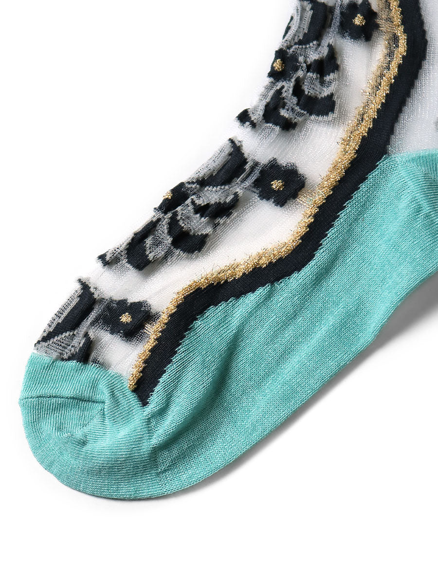 200 pieces Moulin quilt pattern sheer socks