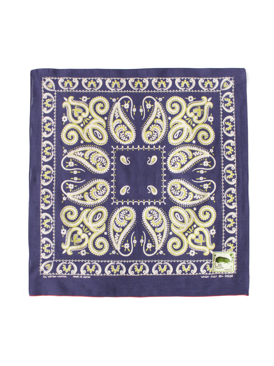 fastcolor Selvedge Bandana (Sambo Paisley) 20x20 - Purple