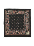 fastcolor selvedge bandana (ANTLER NAJA) 20x20 - Black