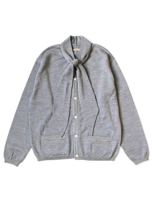 12G Knit Bowtie Cardigan (M's) - Gray
