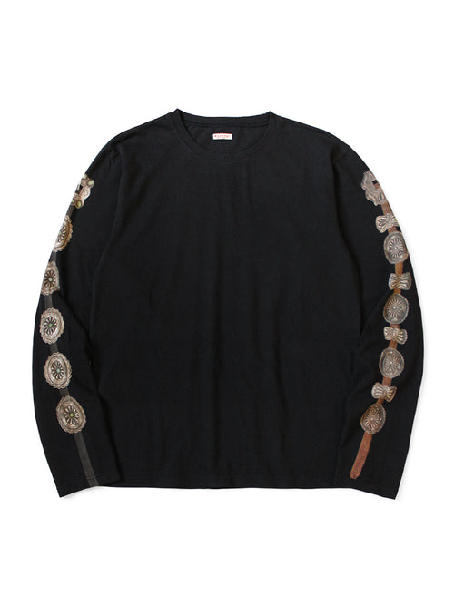 20/- Jersey Crew Long T (Concho Belt Sleeve) - Black