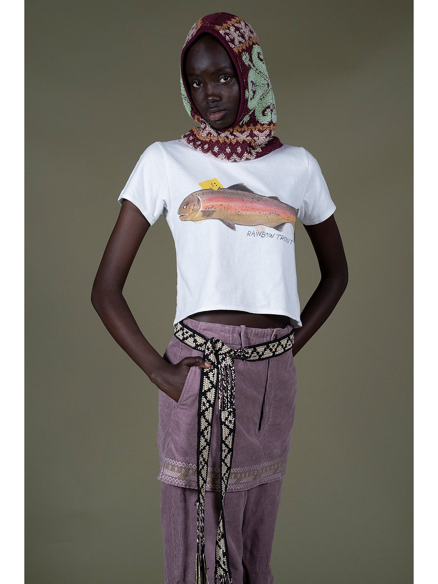 20/-Tencel Cropped T (1 Trout PECKISH RAINBOWYpt)