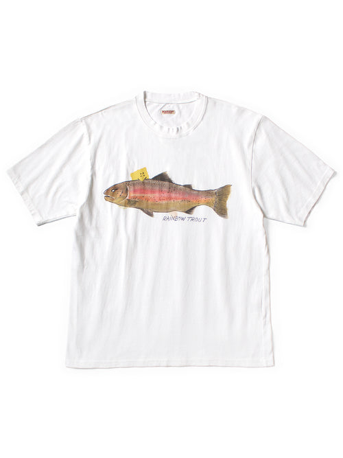 20/- Jersey Crew T (1 Fish PECKISH RAINBOWYpt) - White