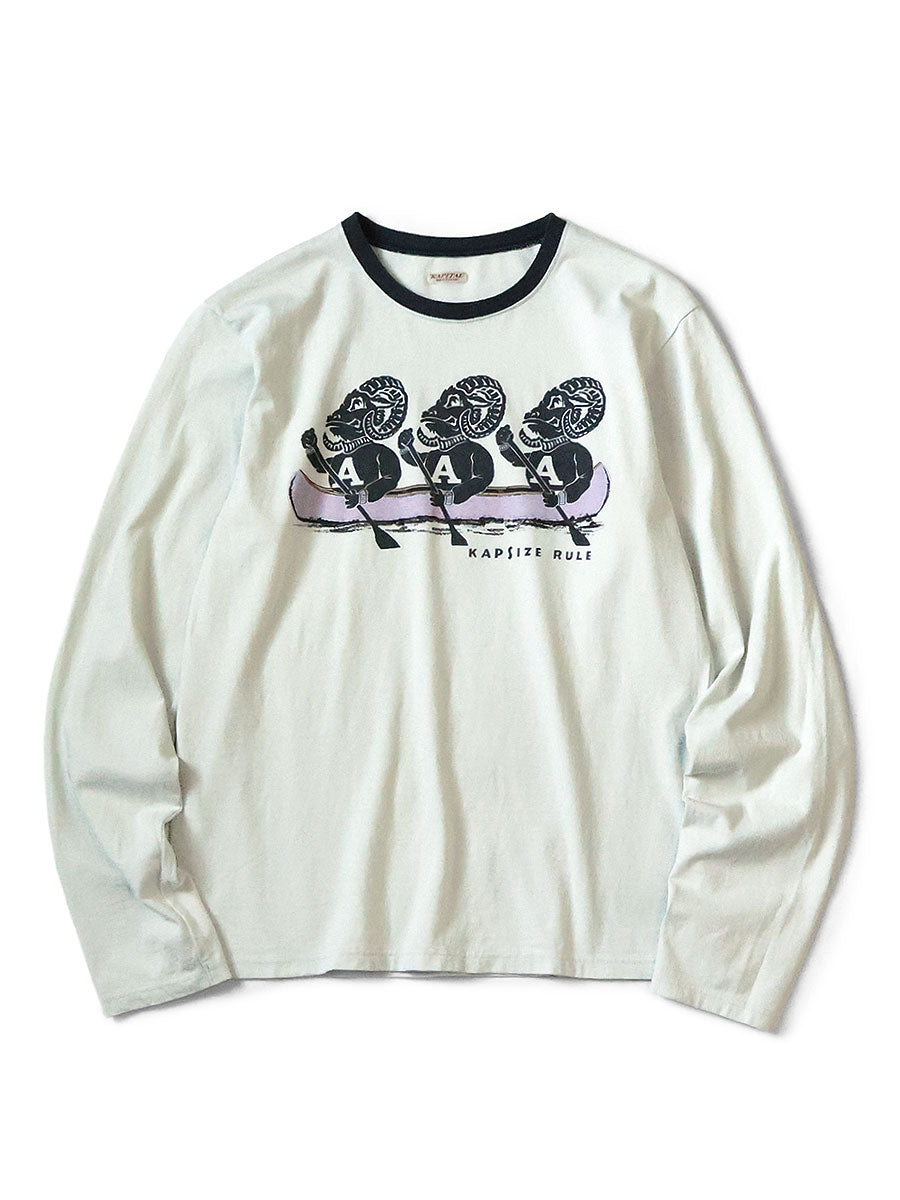 20/-Cotton Crew Long T (`A`SHEEPpt) - Gray