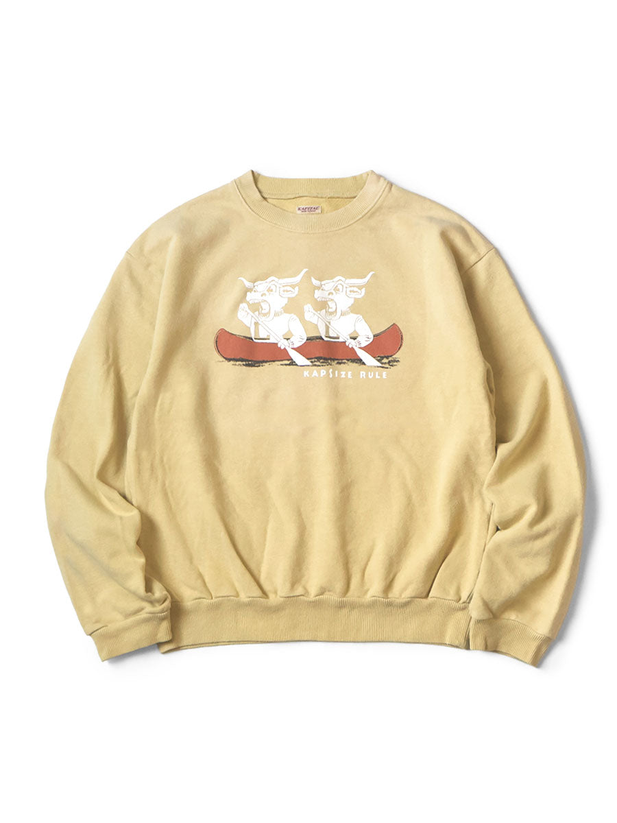 Fleece Crew Sweat ( `L`LONGHORNpt ) - Light Yellow