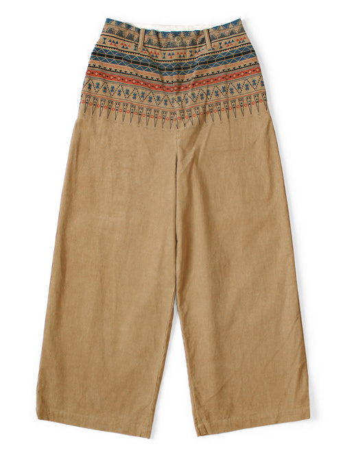 14W Corduroy Tapered Baggy Pants (Town Class... - Gold Beige