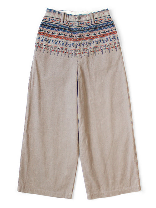 14W Corduroy Tapered Baggy Pants (Town Class... - Gray