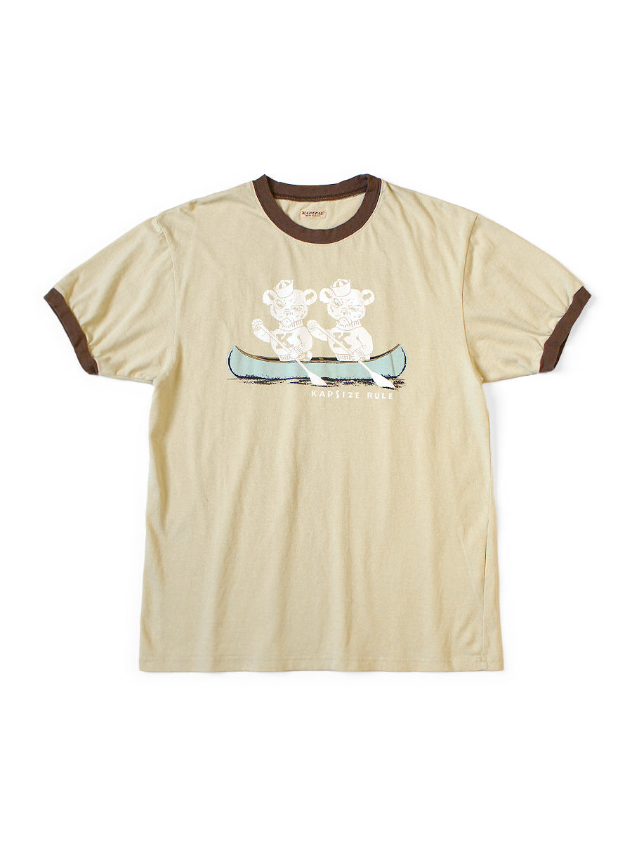 20/- Cotton Ringer T (`K`BEARpt) - Beige