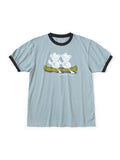 20/- Cotton Ringer T (`K`BEARpt) - Blue Gray
