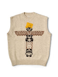 5G Wool PECKISH Totem Pole Vest - Kinari