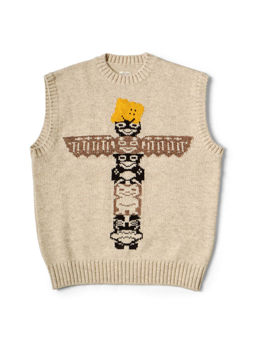 5G Wool PECKISH Totem Pole Vest - Kinari