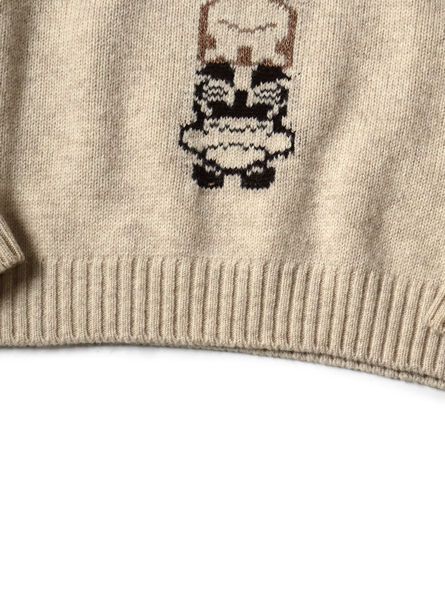 5G Wool PECKISH Totem Pole High Neck Sweater