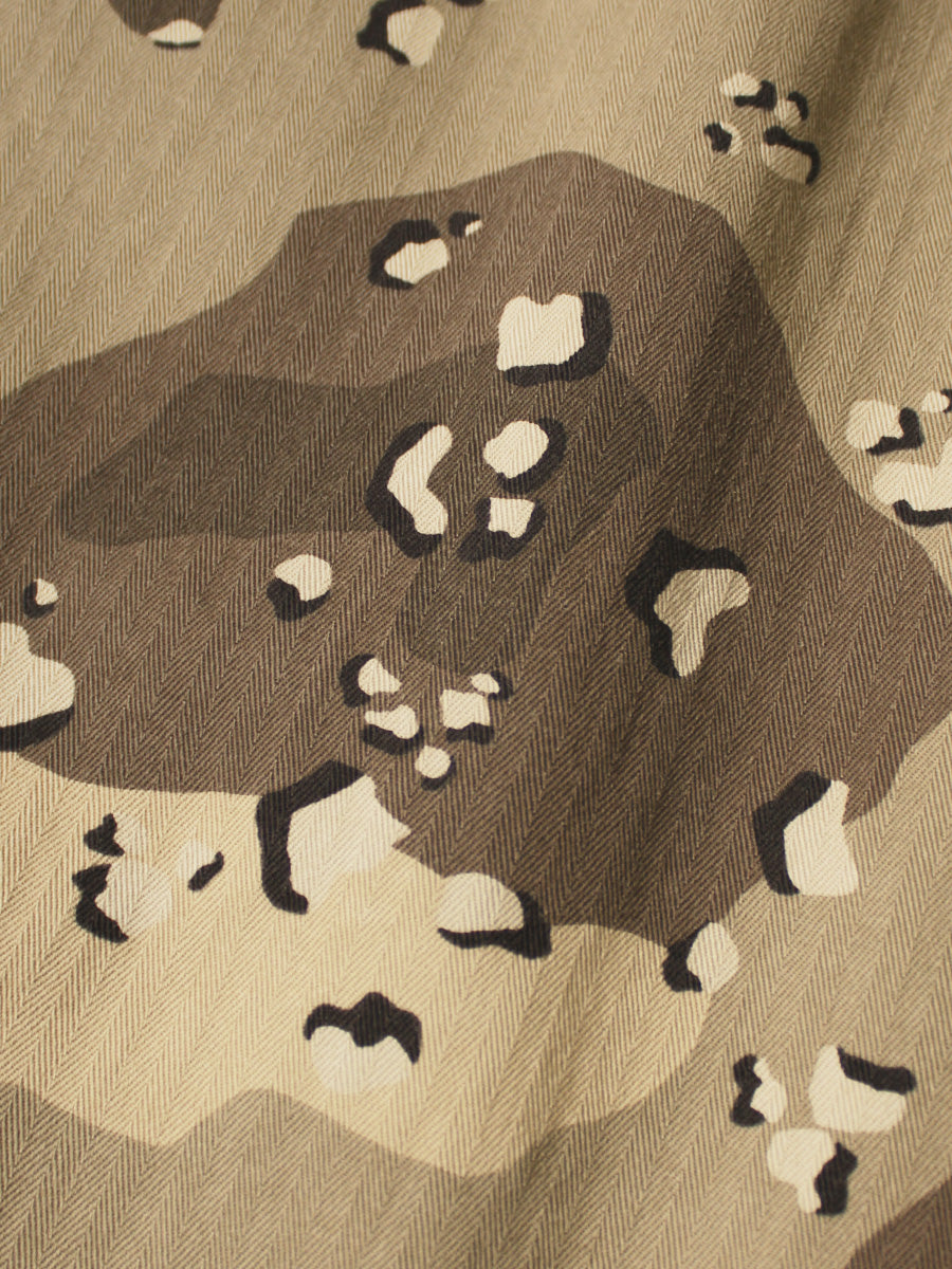 Cotton Herringbone PECKISH Chocolate Chip Camouflage Pattern ARMY-JK...