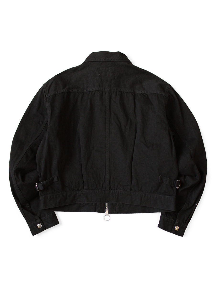 12oz Arrow Pattern Jacquard Denim Drizzler JKT