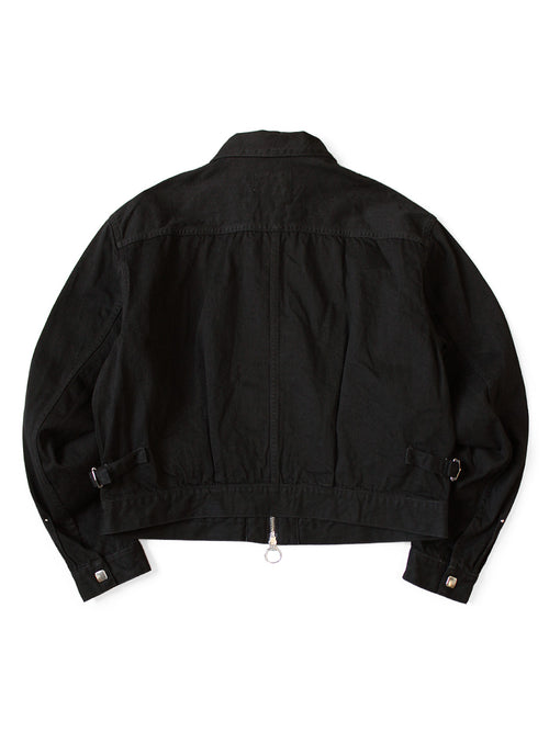 12oz Arrow Pattern Jacquard Denim Drizzler JKT