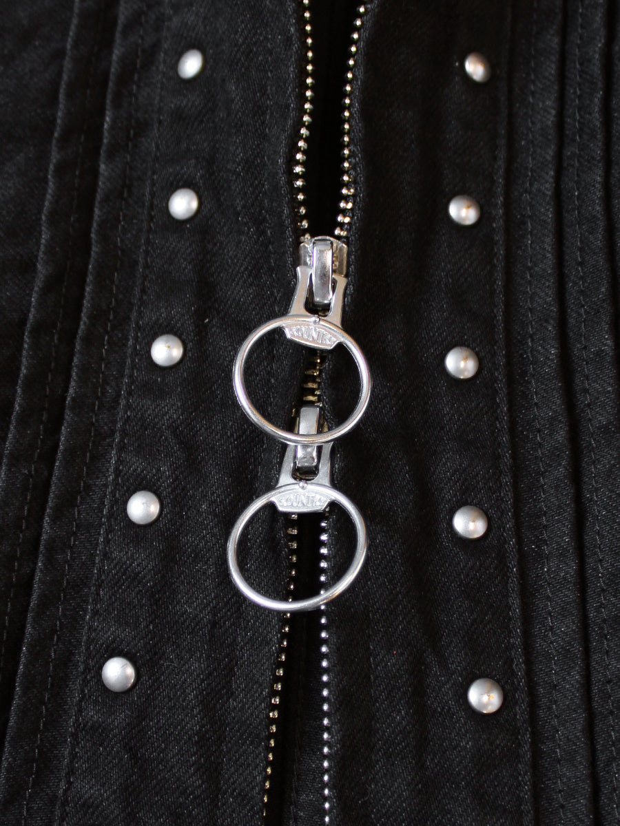 12oz Arrow Pattern Jacquard Denim Drizzler JKT