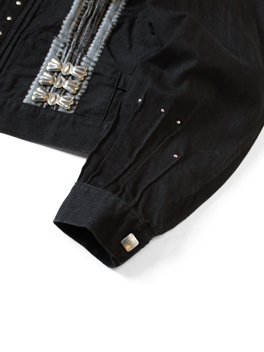 12oz Arrow Pattern Jacquard Denim Drizzler JKT