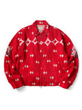 Rayon Twill Ainomosiri Pattern Drizzler JKT - Red