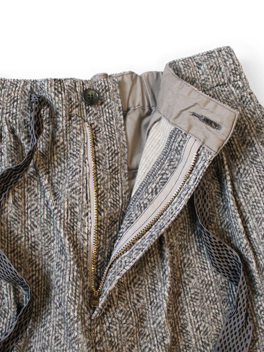 8W corduroy DAWSON-STRIPE pattern easy trousers