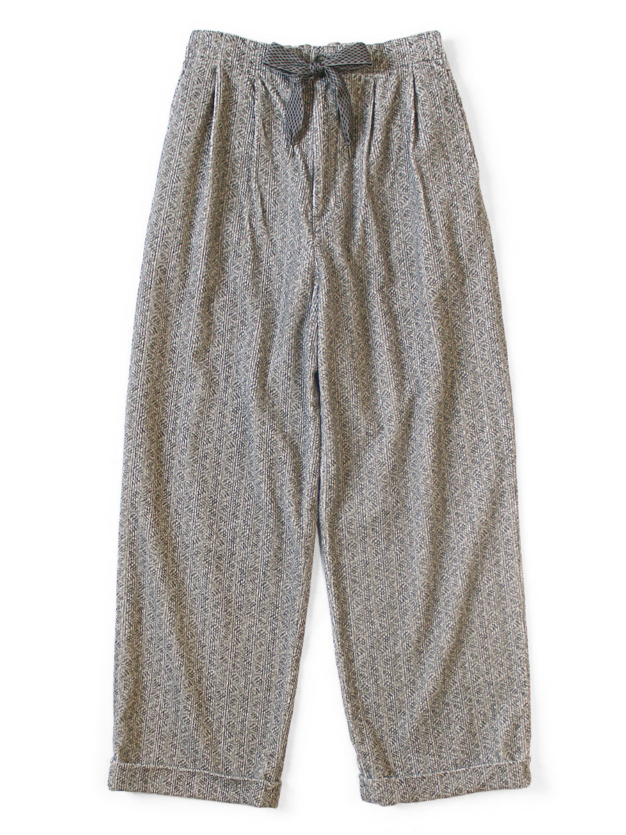 8W corduroy DAWSON-STRIPE pattern easy trousers - Gray