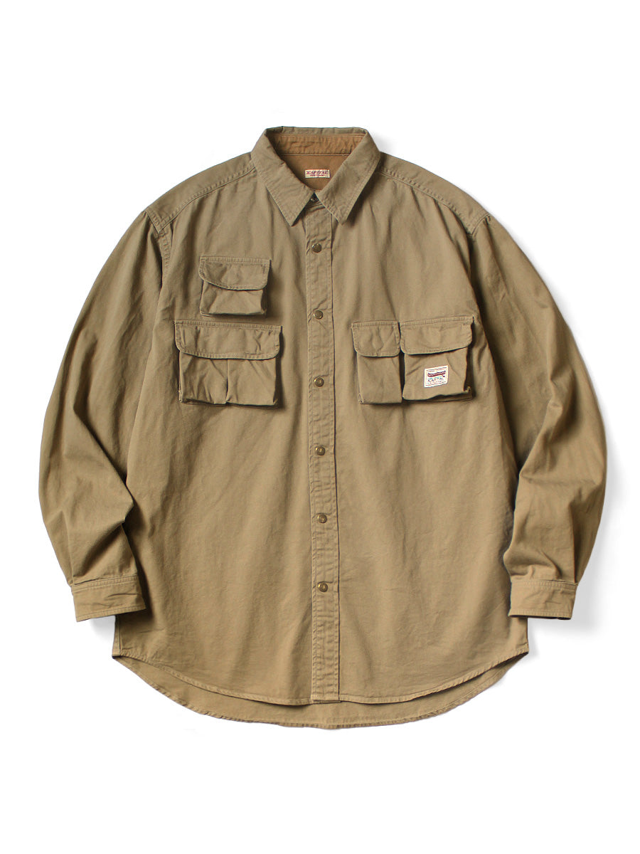 Shirt Chino Nugget-pocket Fish shirt - Beige