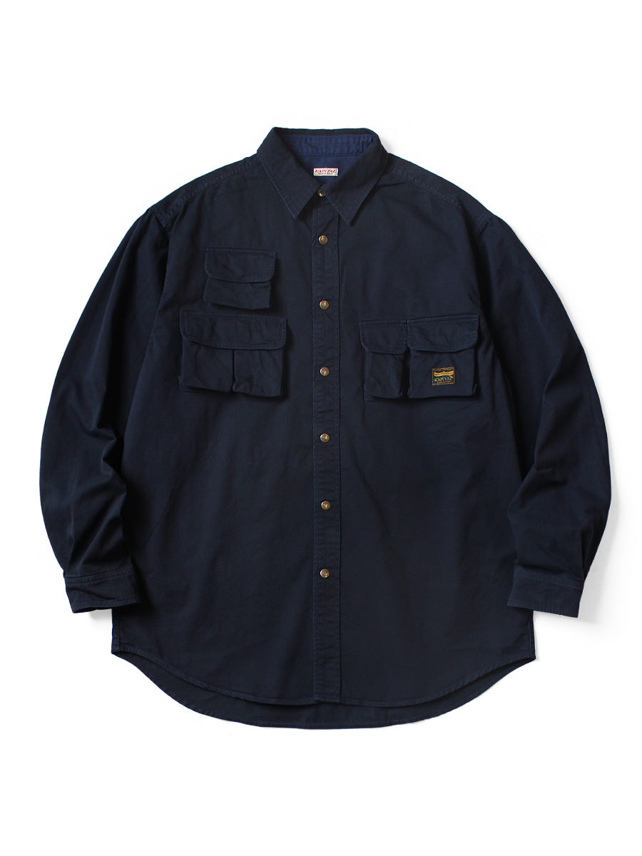 Shirt Chino Nugget-pocket Fish shirt - Navy