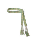 Macrame Maxi Belt (Chippewa Basket River Pattern) - Gold×Green