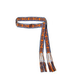 Macrame Maxi Belt (Chippewa Basket River Pattern) - Orange×Navy