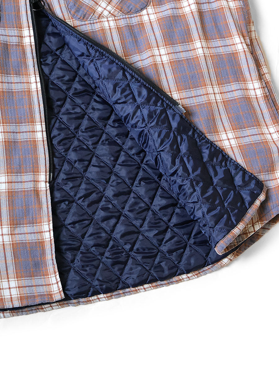 Plaid Check × Quilted Sleeveless Vest