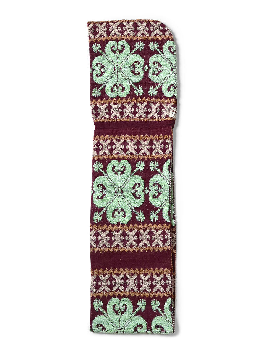 10G SNOW-GALA Jacquard Balaclava Scarf - Light Green