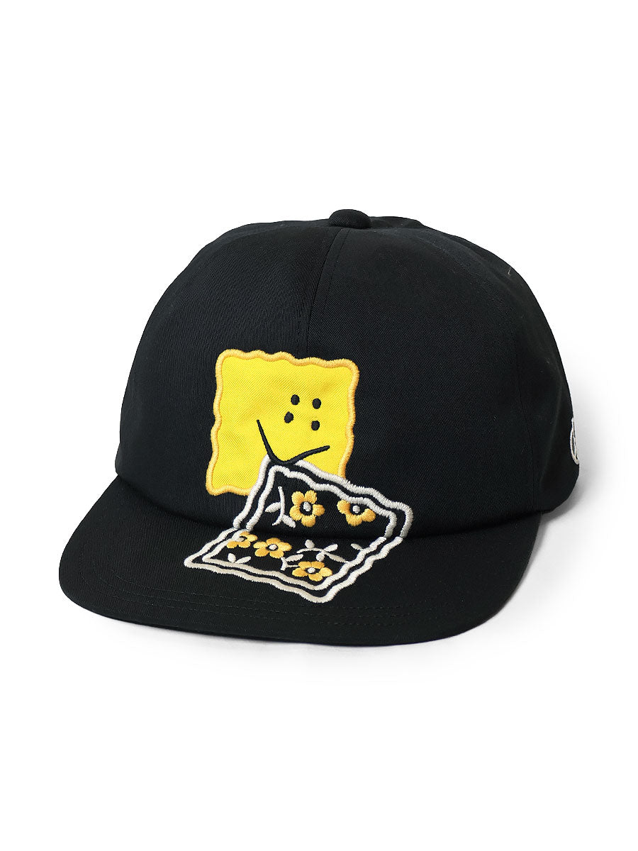 Chino Baseball CAP (PECKISH RAINBOWY Embroidery) - Black