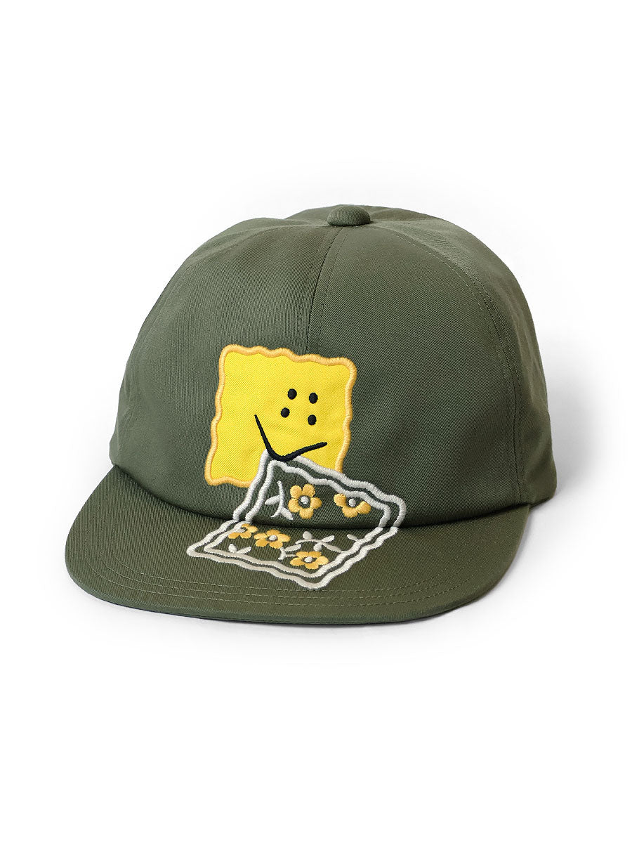 Chino Baseball CAP (PECKISH RAINBOWY Embroidery) - Khaki