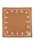 fastcolor selvedge bandana (rice planting) 20x20 - Brown