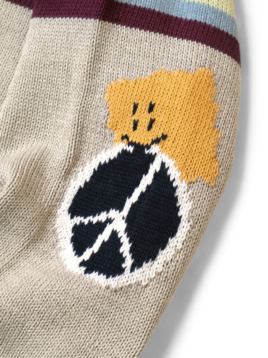 5G Cotton Knit RAINBOW & PECKISH RAINBOWY Crew...