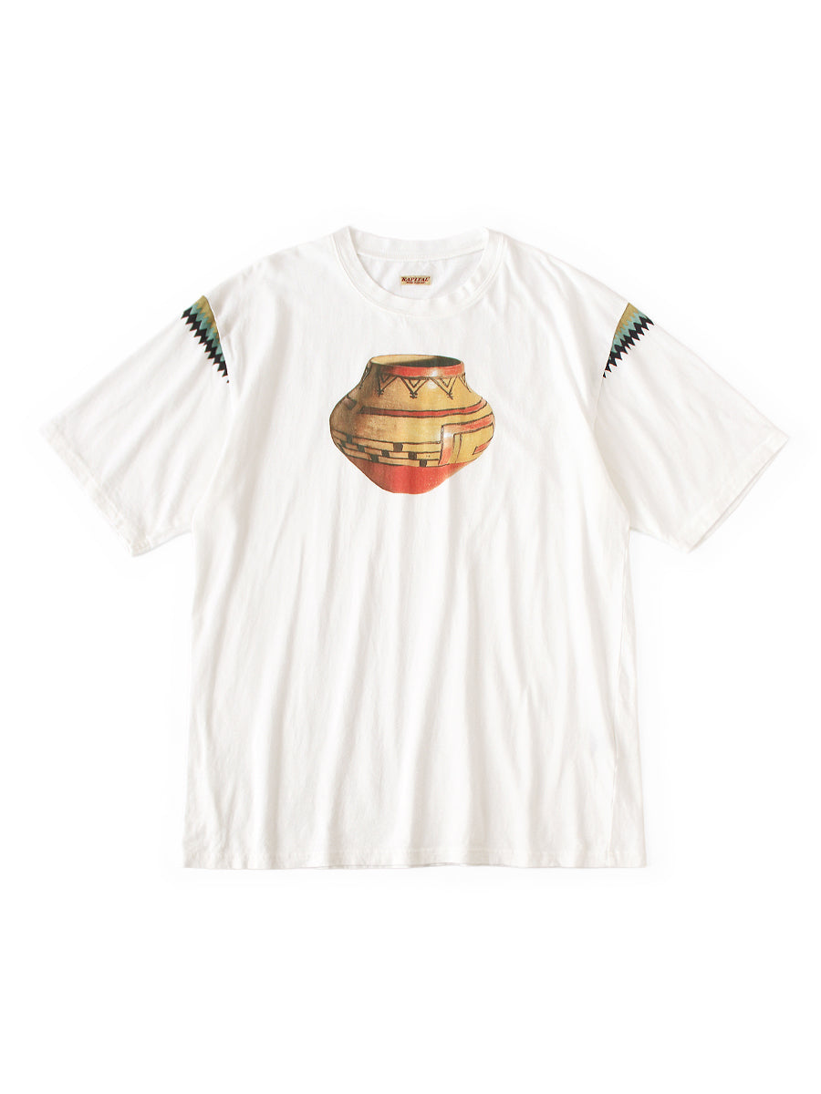 20/-Tencel Crew PAW-WAW-T (Bean Pot pt) - White