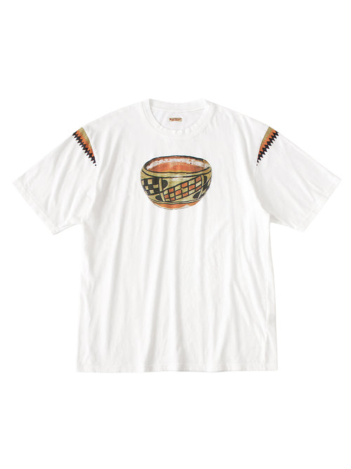 20/-Tencel Crew PAW-WAW-T (Medicine Pot pt) - White