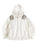 Linen Latvia Embroidery Bag Anorak - White