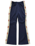 Smooth Jersey Track Pants (Betsy Ro...) - Navy x Red