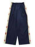 Smooth Jersey Baggy Track Pants (Betz...) - Navy x Red