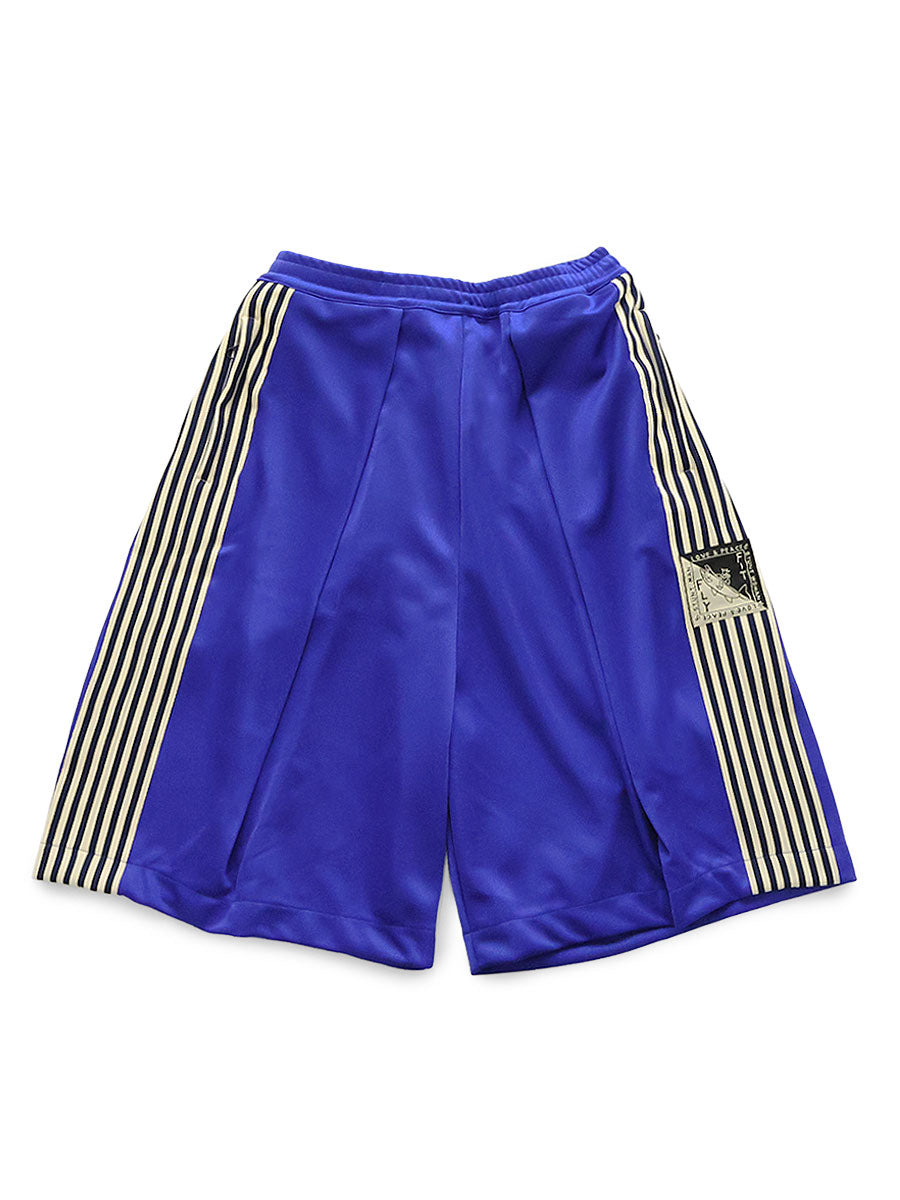Smooth Jersey Rice Rice Track Jorts (Banner...) - Cobalt Blue