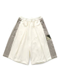 Smooth Jersey Rice Rice Track Jorts (Banner...) - White