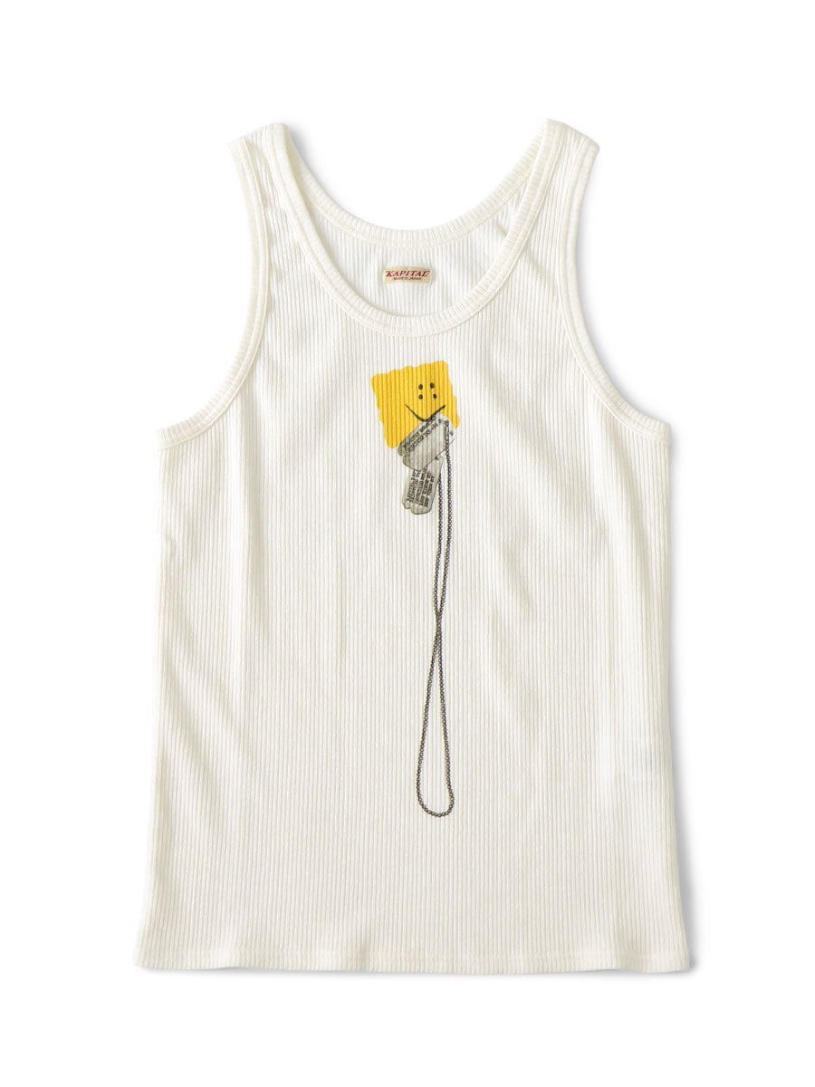 60/2 Beaterico Tank Top (PECKISH Dog Tag... - White
