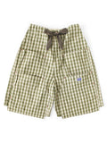 OX Gingham W Knee Easy Short Pants - Khaki