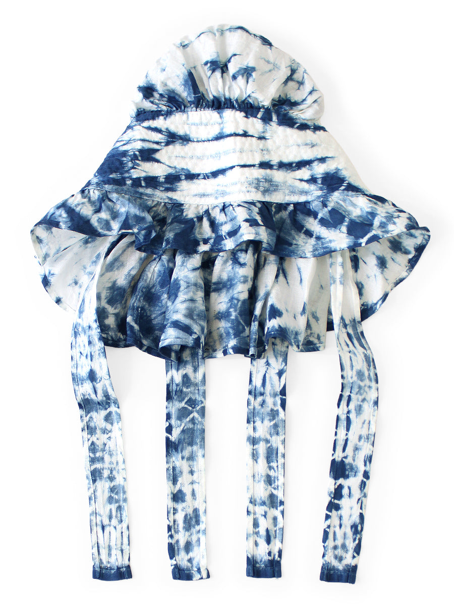 Linen Tokushima Tied Dye FARMY Frill HAT