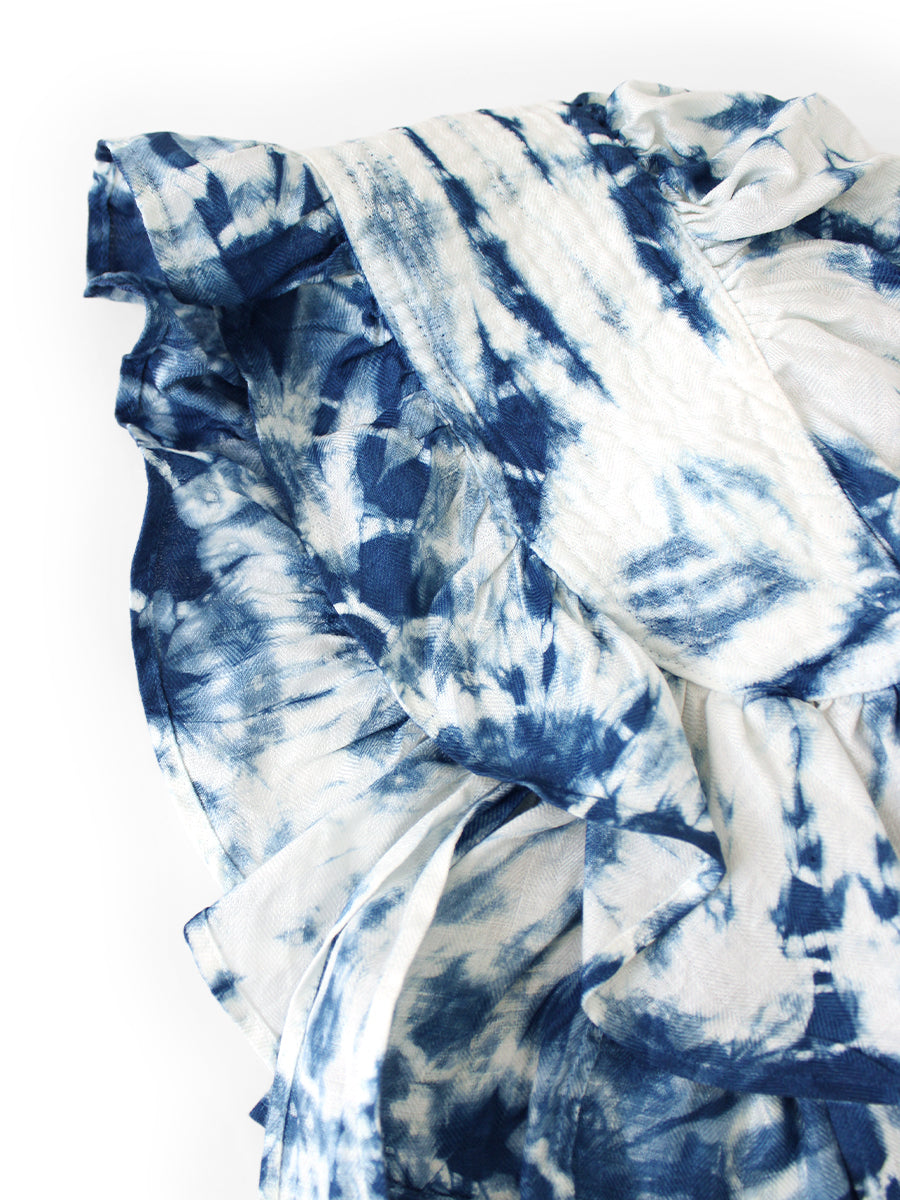 Linen Tokushima Tied Dye FARMY Frill HAT