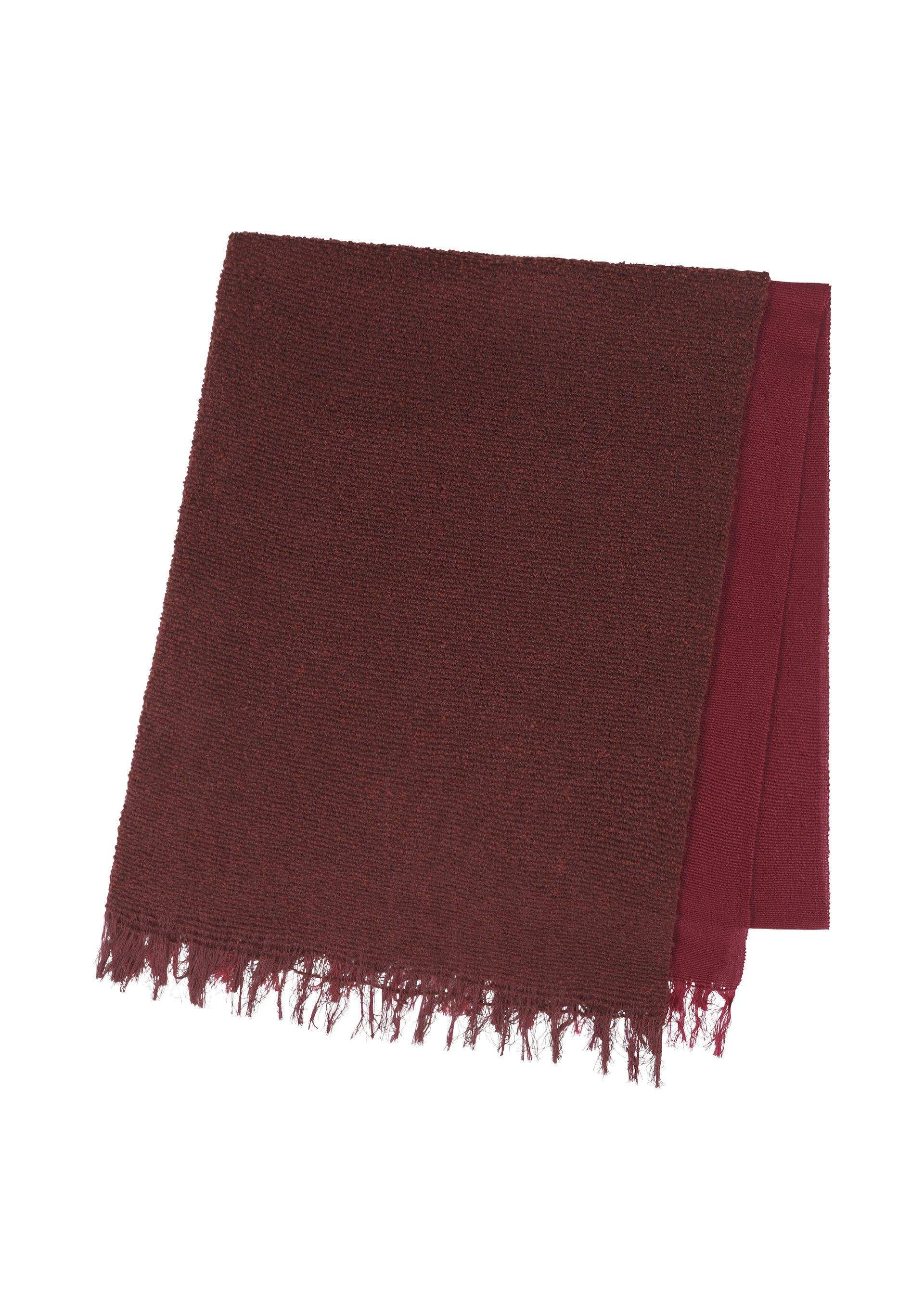 Double Weave Stole - BORDEAUX